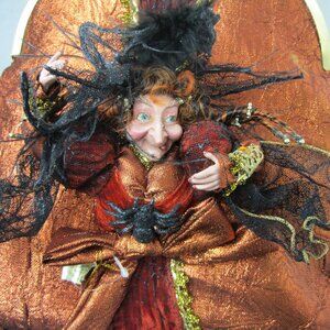 Mark Roberts Halloween PUMPKIN SPICE Witch Purse Limited Edition 201/500  GOTHIC